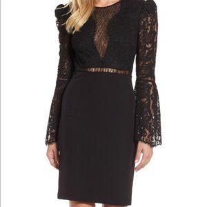 Excellent Used Condition Bardot Lace Bodice Cocktail Dress - Size M